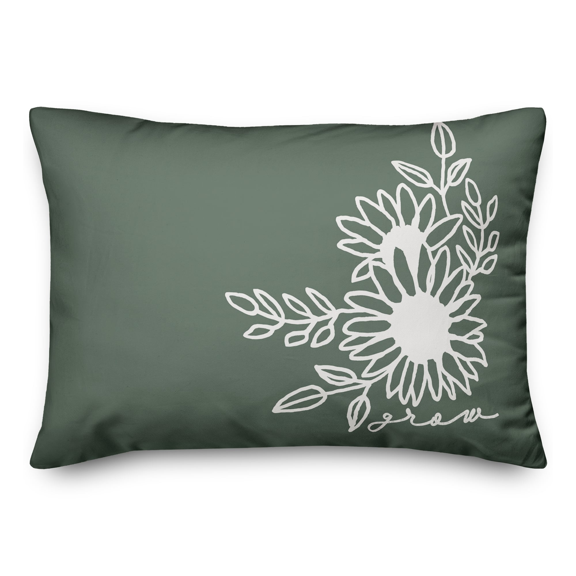 Grow Floral 20" x 14" Throw Pillow